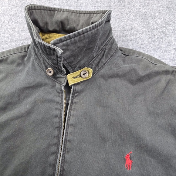VINTAGE Polo Ralph Lauren Harrington Bomber Jacket - Men's Medium - Faded Black - Picture 3 of 9